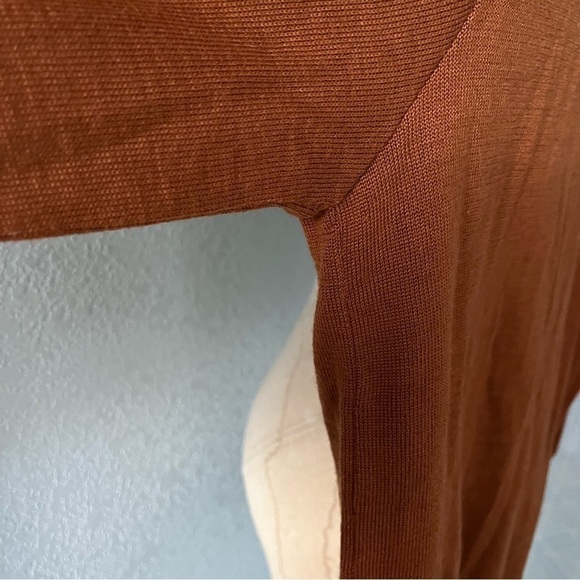 NEIGHBORHOOD Men's sz M Dark Orange Wool Blend Cardigan Vneck Long Slee… - Picture 6 of 10